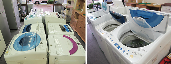 中古洗濯機をリサイクルショップ　イマツジにて展示神戸で販売しています